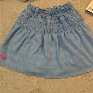 Simply Southern Light Blue Smocked Mini Skirt